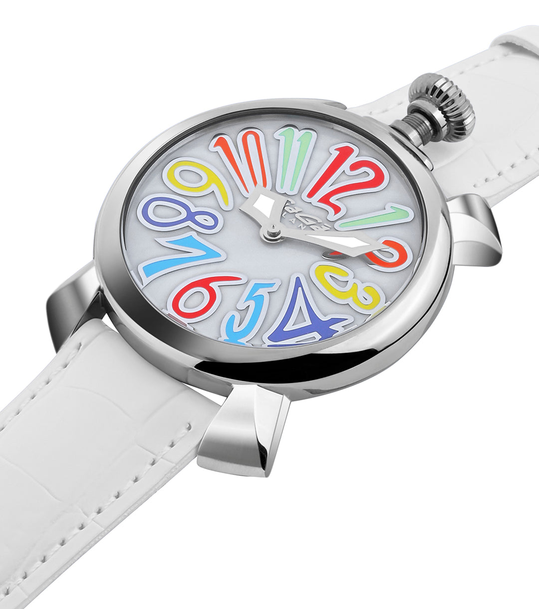 GaGà Milano Manual Winding Mechanical Watch with White Dial - 5010MN01S0LAWH0 Swiss Made watch for men