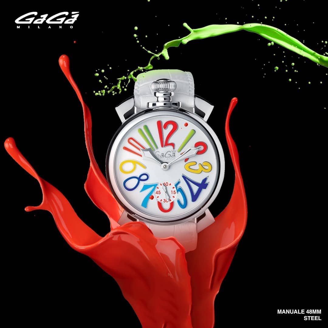 GaGà Milano Manual Winding Mechanical Watch with White Dial - 5010MN01S0LAWH0 Swiss Made watch for men