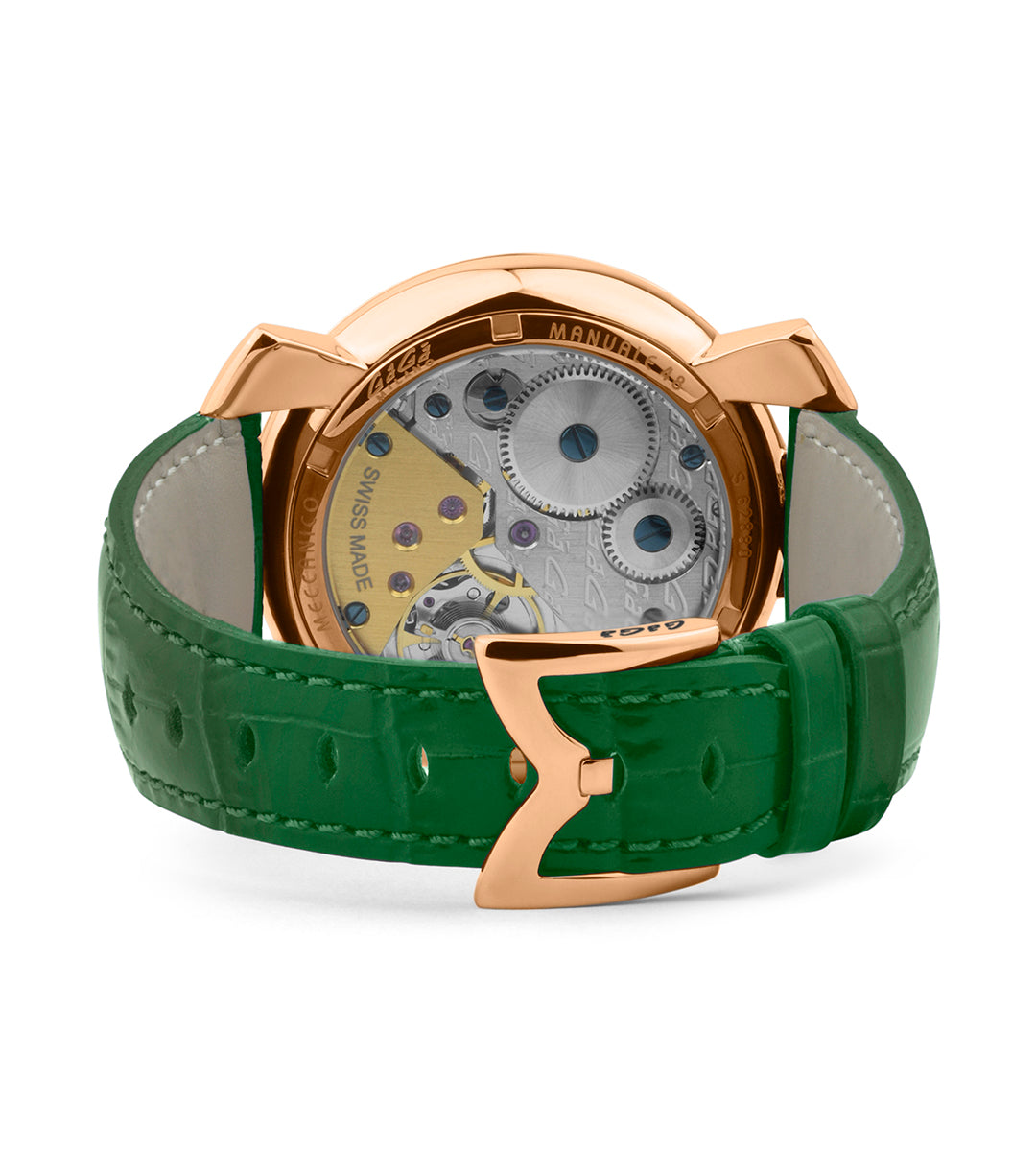 Gagà Milano Manual Winding Mechanical Watch with Green Dial