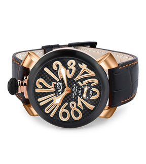 GaGà Milano Multicolor Round Black Dial Manual Winding Mechanical Classic Design Swiss Made watch for Men - 5014MN01KRLAKM0