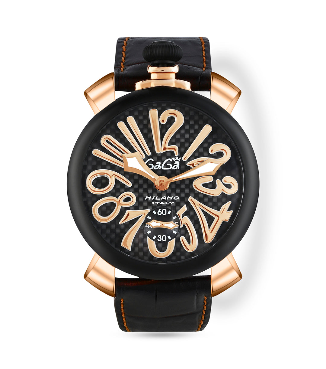 GaGà Milano Multicolor Round Black Dial Manual Winding Mechanical Classic Design Swiss Made watch for Men - 5014MN01KRLAKM0