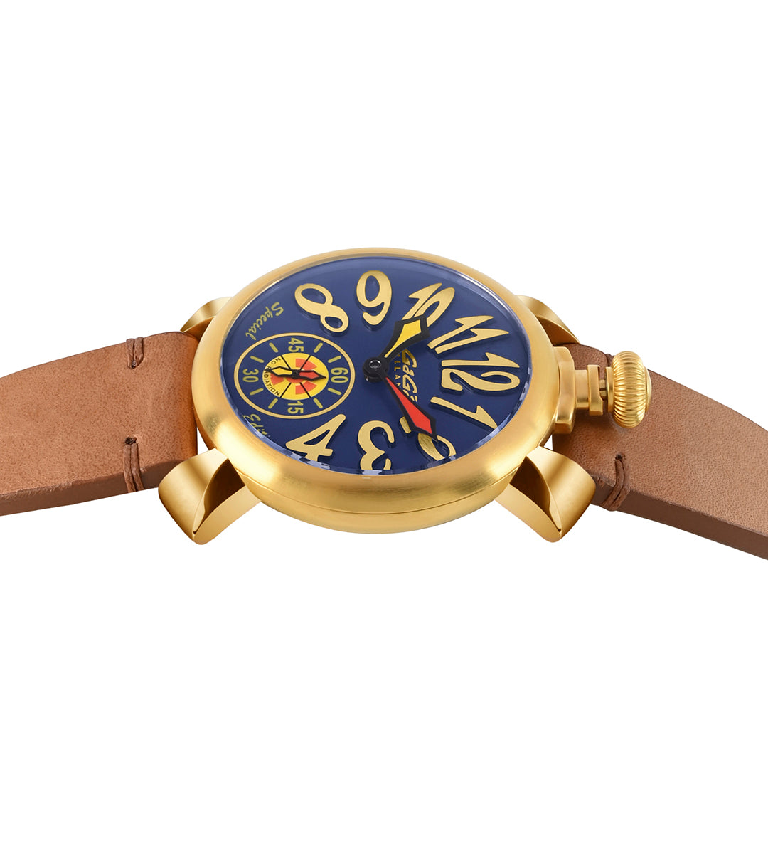 GaGà Milano Blue Round Dial Manual Winding Mechanical Classic Design Swiss Made watch for Men - 5114RD01Y0CWNM0