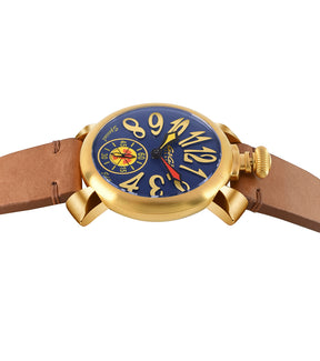 GaGà Milano Blue Round Dial Manual Winding Mechanical Classic Design Swiss Made watch for Men - 5114RD01Y0CWNM0