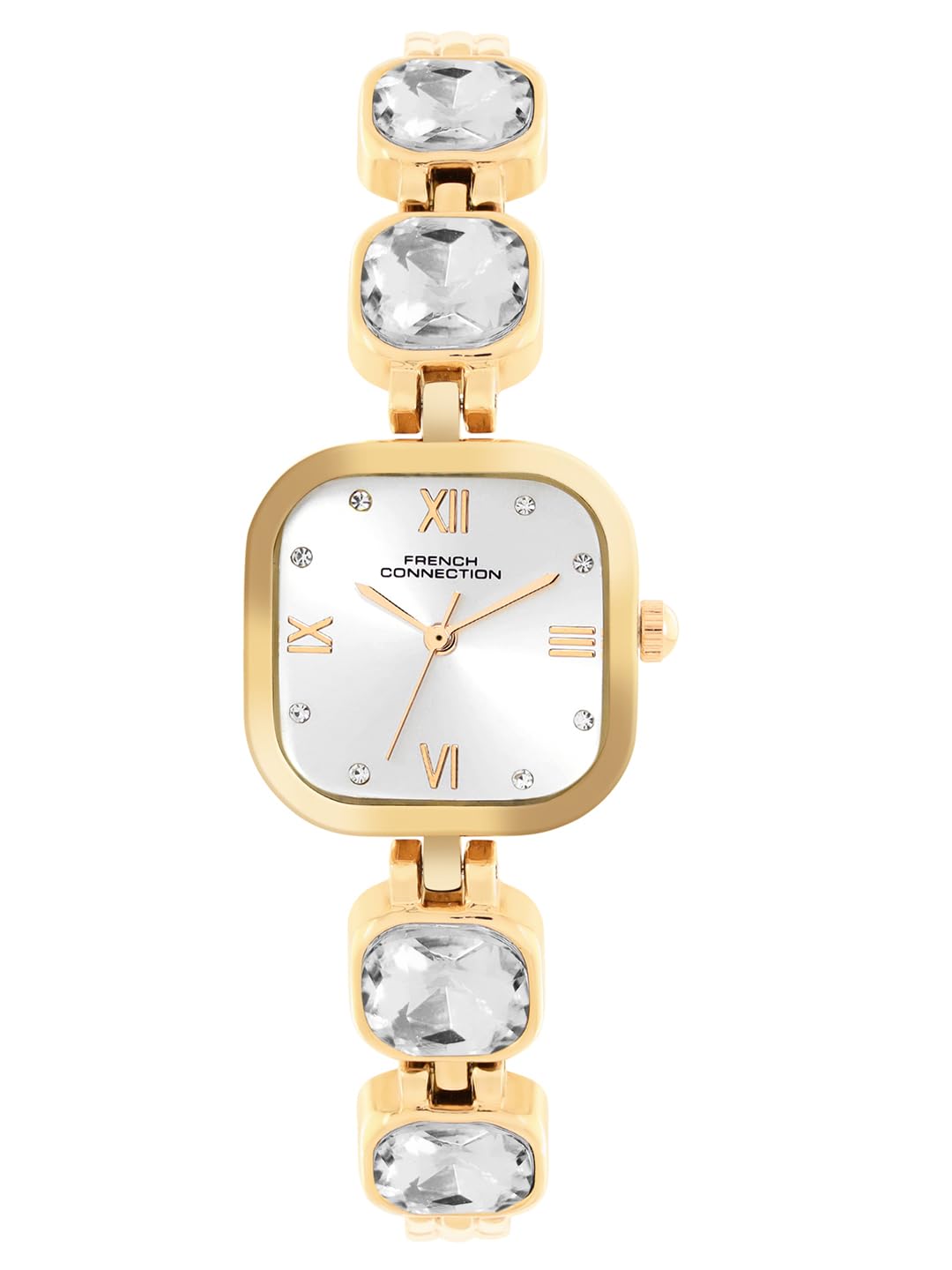 French Connection Auroraé White Dial with Gold Strap Womens Analog Watch | FCN0178SGM