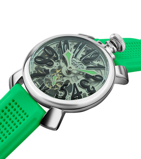 GaGà Milano 48mm Swiss Made watch Green Skeleton Dial Manual Winding Mechanical Unisex watch - 5310CG03K0SYGR0