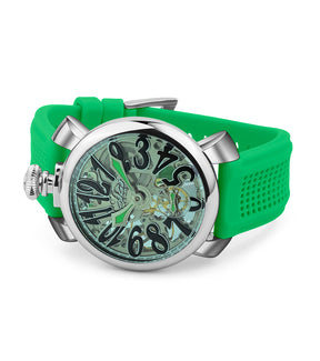 GaGà Milano 48mm Swiss Made watch Green Skeleton Dial Manual Winding Mechanical Unisex watch - 5310CG03K0SYGR0