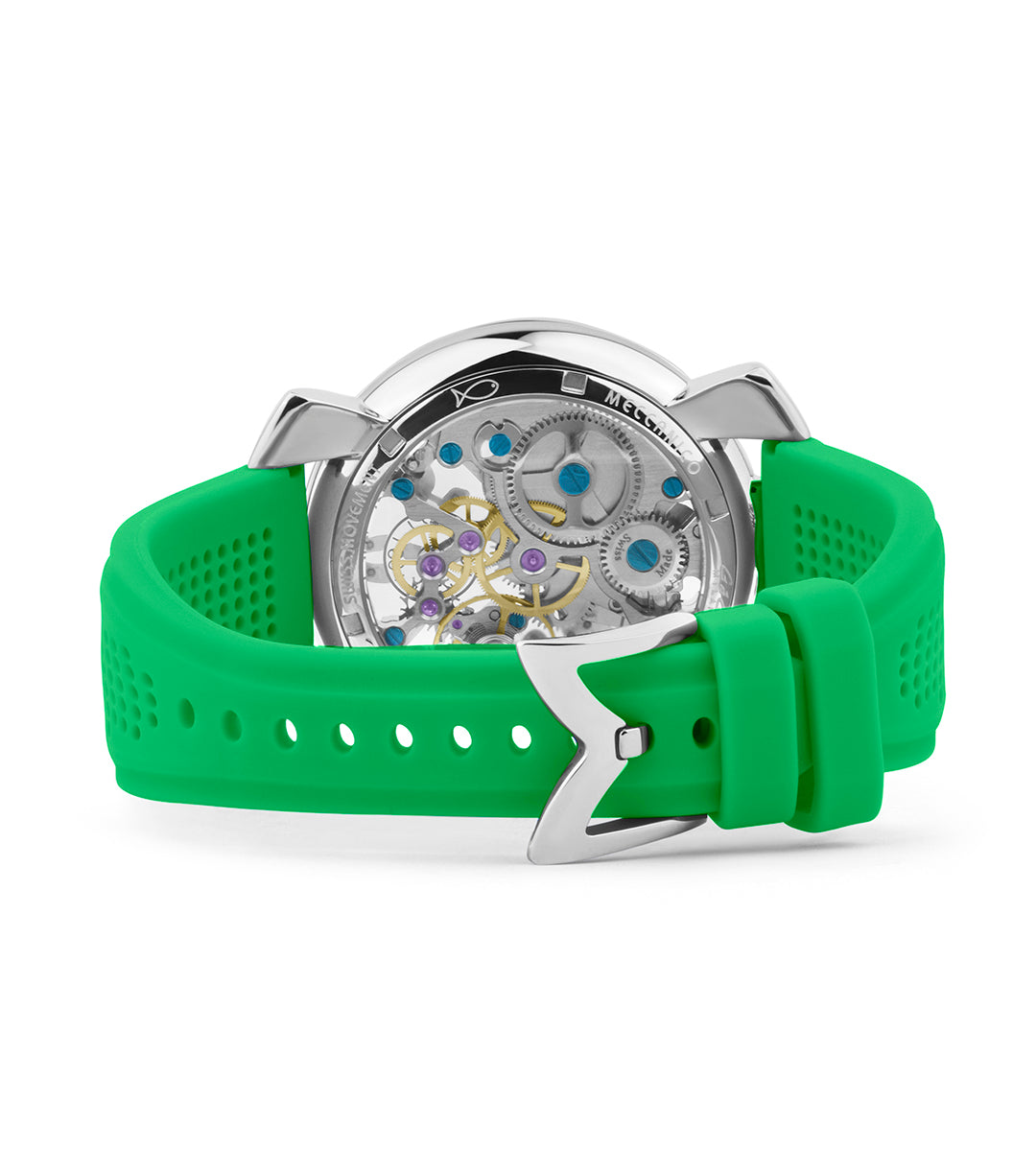 GaGà Milano 48mm Swiss Made watch Green Skeleton Dial Manual Winding Mechanical Unisex watch - 5310CG03K0SYGR0