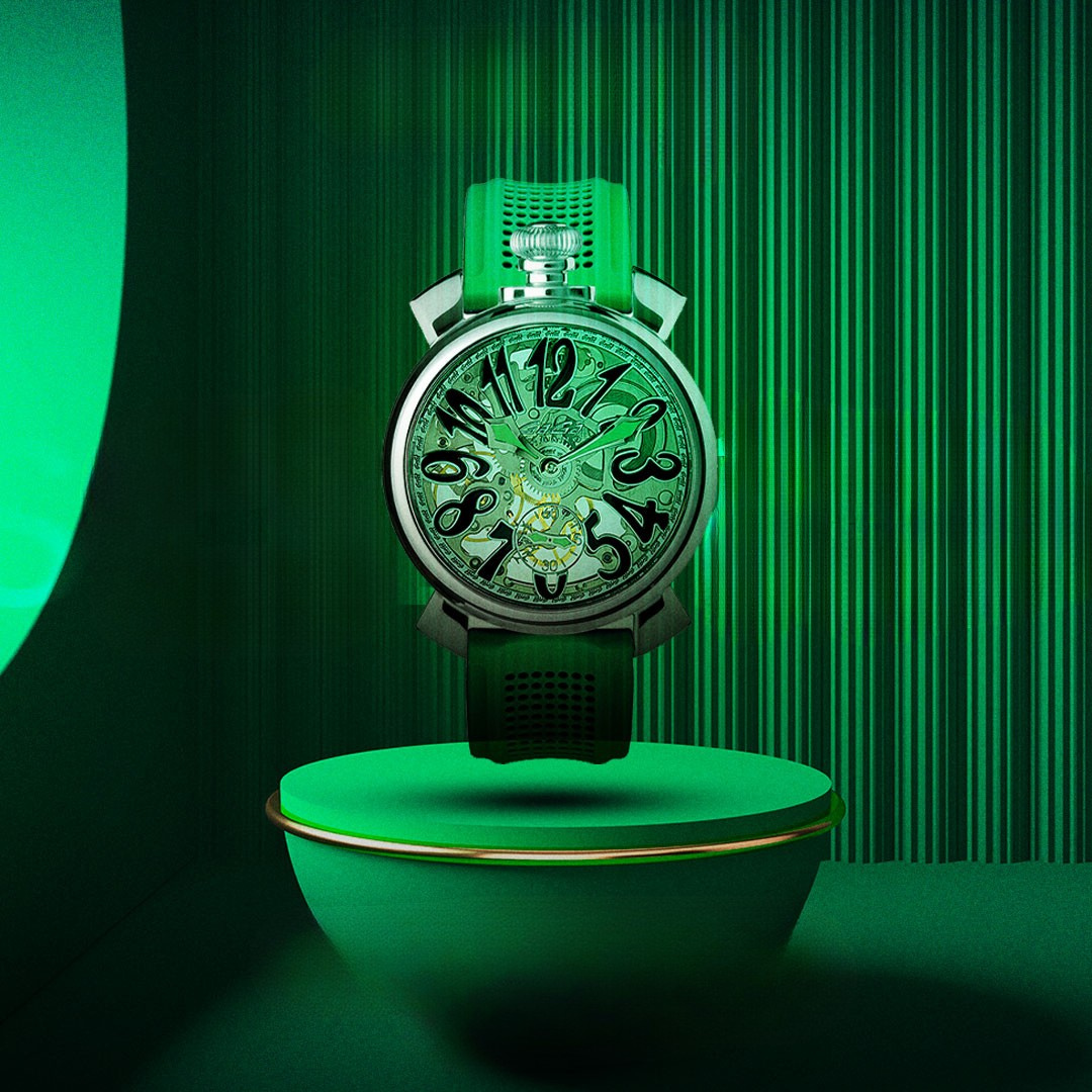 GaGà Milano 48mm Swiss Made watch Green Skeleton Dial Manual Winding Mechanical Unisex watch - 5310CG03K0SYGR0
