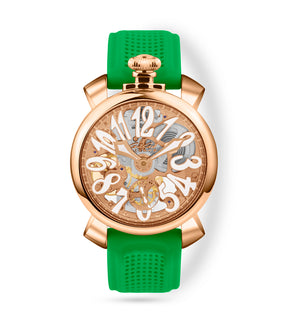 GaGà Milano Green Round Skeleton Dial Manual Winding Mechanical Classic Design Swiss Made watch for Unisex - 5311CG02R0SYGR0