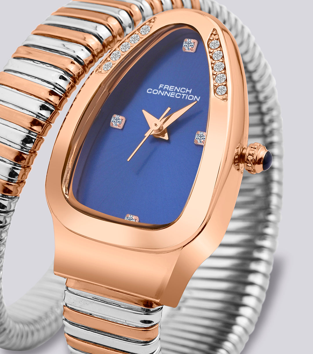 The Mystic Curve 2.0 Women’s Wrap Around Strap Analogue Watch | Blue Oval Dial Trendy Watch - FCN0132URTM
