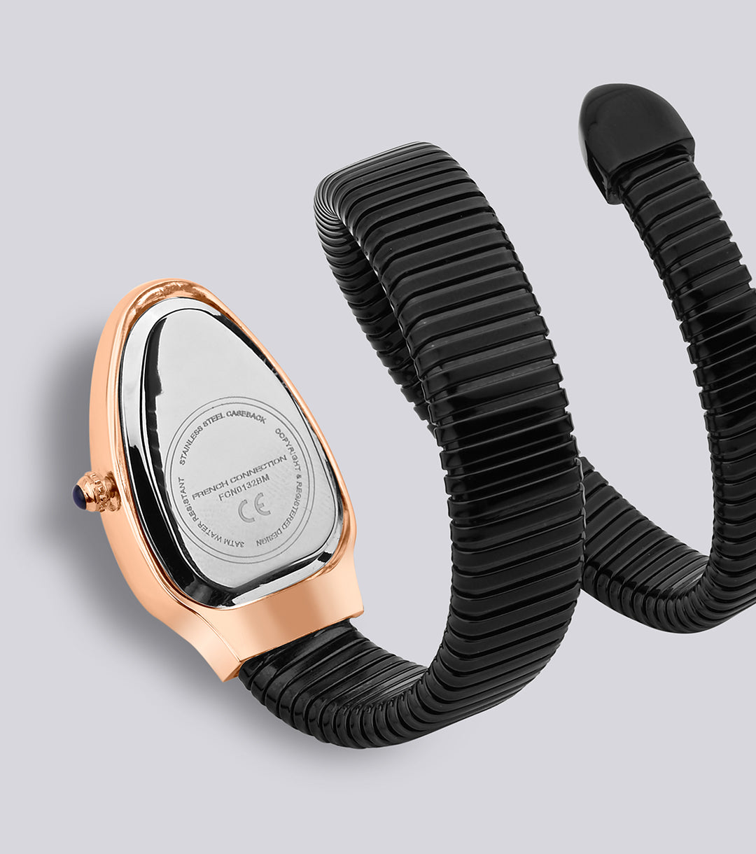 The Mystic Curve 2.0 Women’s Wrap Around Strap Analogue Watch | Black Oval Dial Trendy Watch - FCN0132BM