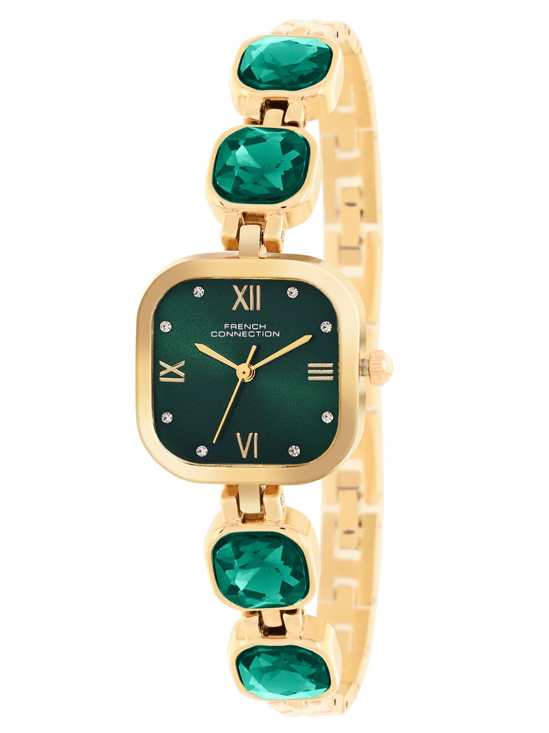 French Connection Auroraé Green Dial with Gold Strap Womens Analog Watch | FCN0178NGM