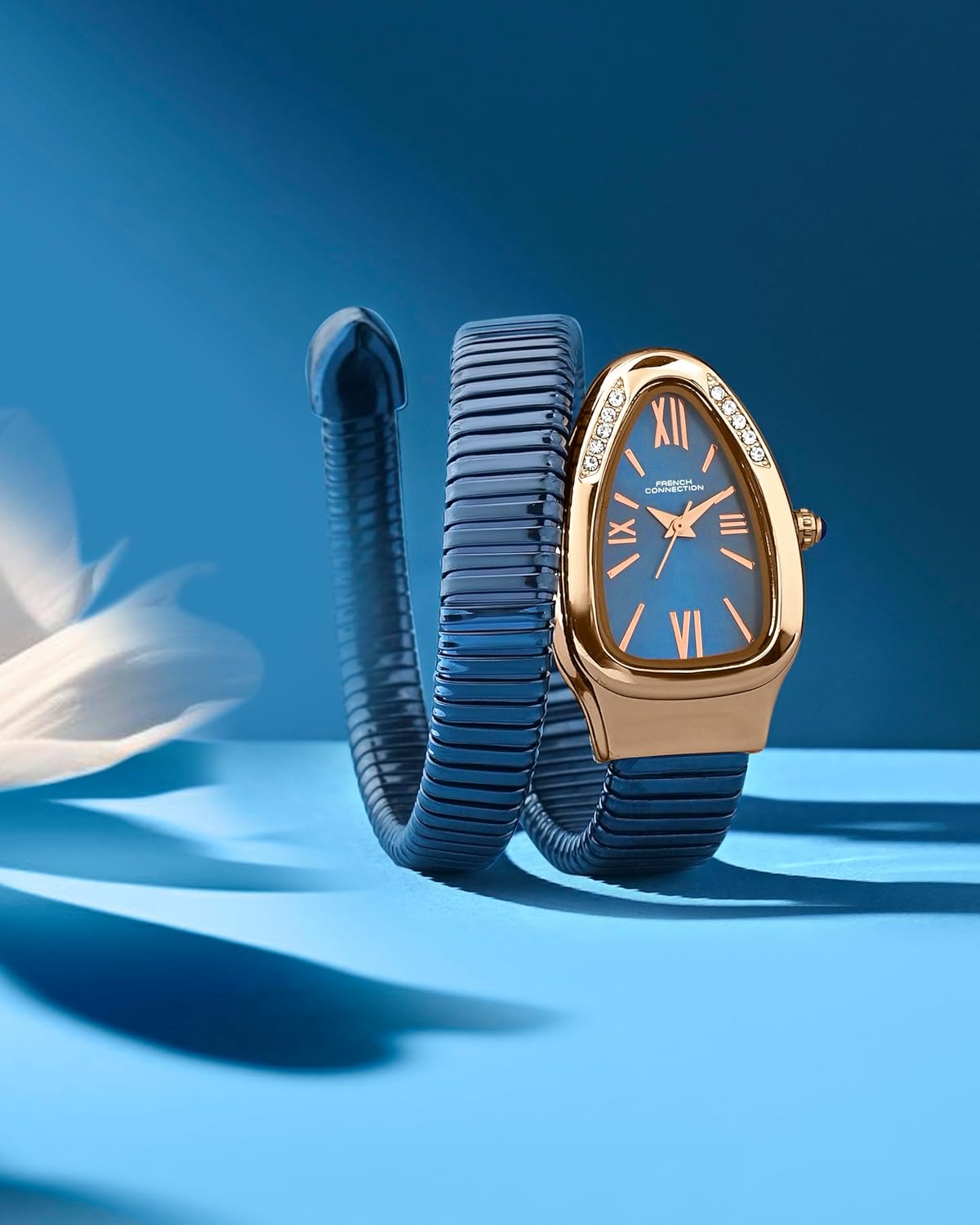 The Eternelle Curve Women's Snake Wrap Design Analog Watch | FCN0142UM