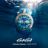 GaGà Milano Chronograph Watch Blue Dial White Index - 8015CR01SRSYBL0 watch for Unisex