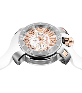 GaGà Milano Chronograph Watch White Dial Rose Gold Index watch for Unisex Analog Watch - For Men & Women 8016CR01S0SYWH0