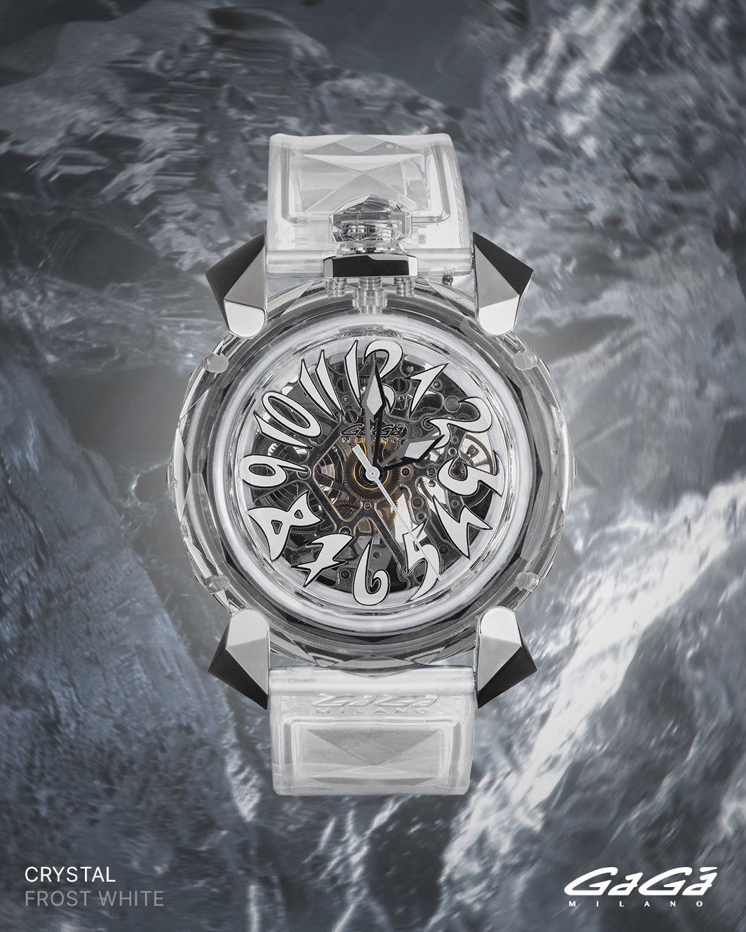 GaGà Milano Automatic Watch Crystal 46mm Skeleton -8060CY01SGSR000 watch for Unisex