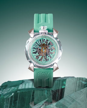 GaGà Milano Automatic Watch Tiffany Blue Dial Crystal 46mm Skeleton -8060CY02SGSYTF0 watch for Unisex
