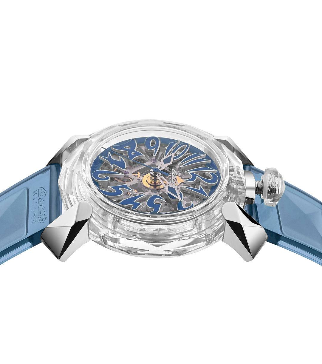 GaGà Milano Automatic Watch Blue Dial Crystal 46mm Skeleton -8060CY03SGSRBL0 watch for Unisex
