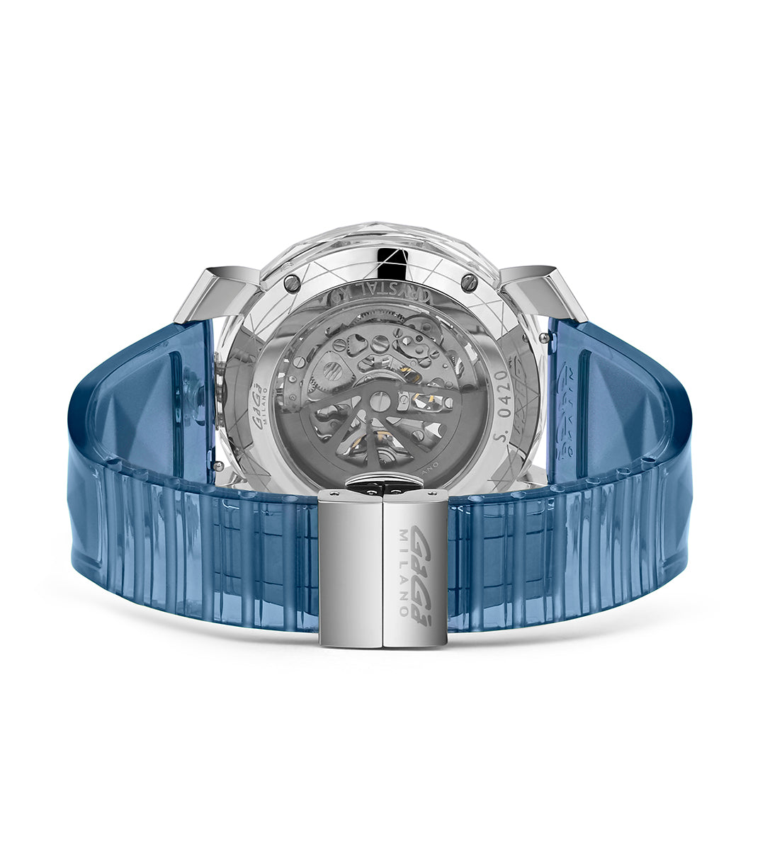 GaGà Milano Automatic Watch Blue Dial Crystal 46mm Skeleton -8060CY03SGSRBL0 watch for Unisex