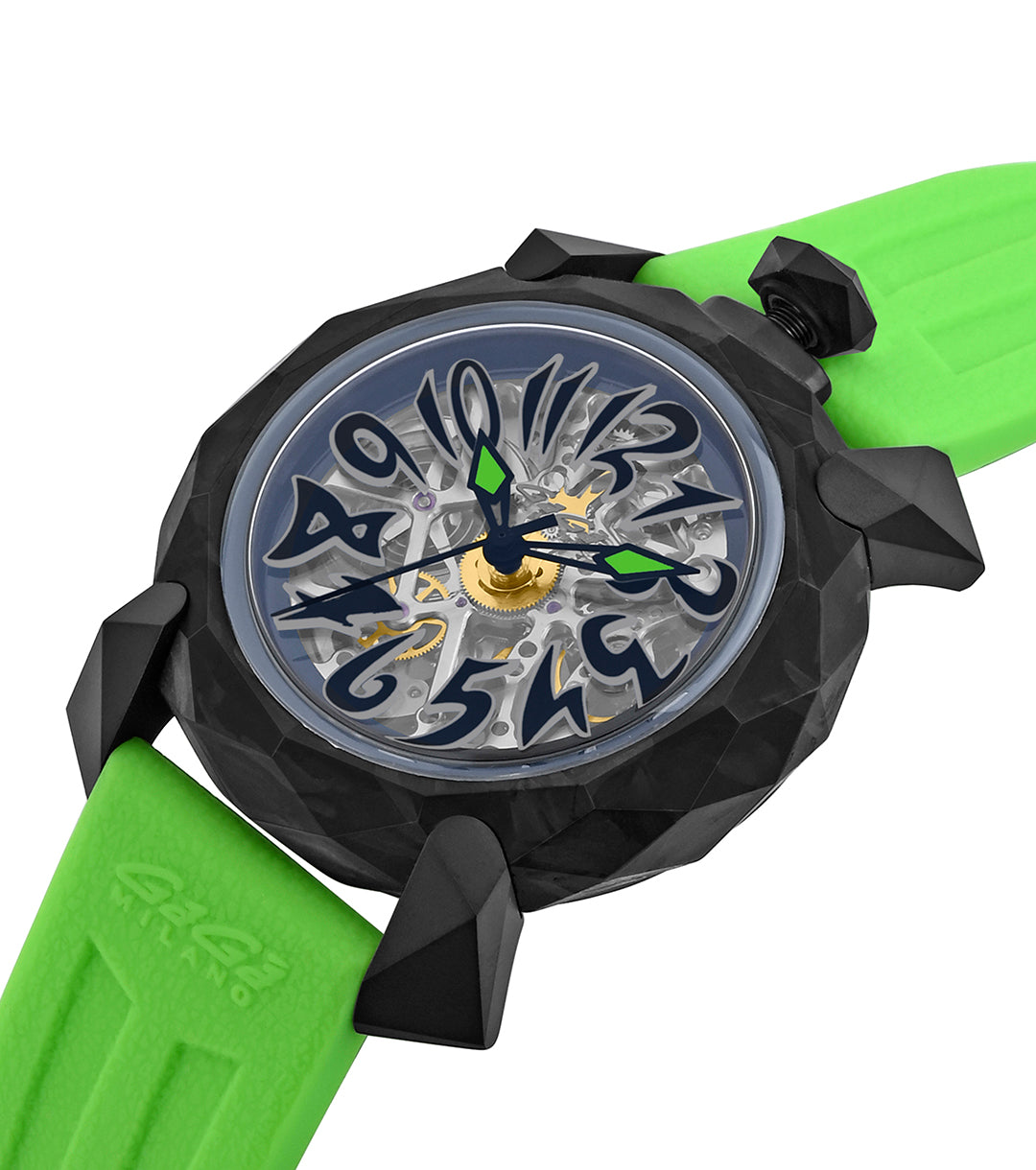 GaGà Milano Automatic Watch Black Dial Forged Carbon Case 46mm - 8560CY01C0SYAG0 watch for Unisex