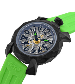 GaGà Milano Automatic Watch Black Dial Forged Carbon Case 46mm - 8560CY01C0SYAG0 watch for Unisex