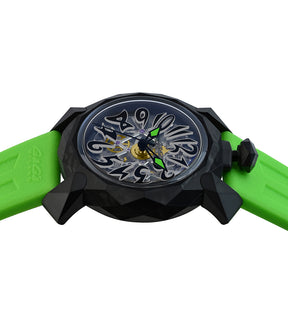 GaGà Milano Automatic Watch Black Dial Forged Carbon Case 46mm - 8560CY01C0SYAG0 watch for Unisex