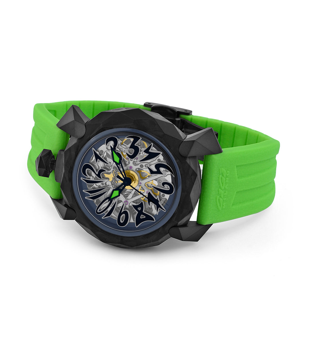 GaGà Milano Automatic Watch Black Dial Forged Carbon Case 46mm - 8560CY01C0SYAG0 watch for Unisex