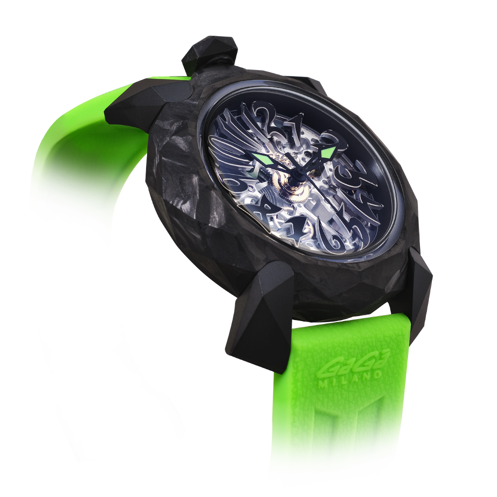 GaGà Milano Automatic Watch Black Dial Forged Carbon Case 46mm - 8560CY01C0SYAG0 watch for Unisex