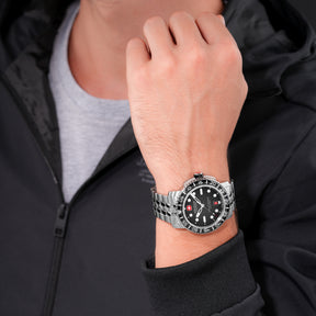 SWISS MILITARY HANOWA BLACK MARLIN BLACK ROUND DIAL ANALOG WATCH FOR Men's SMWGH0001702