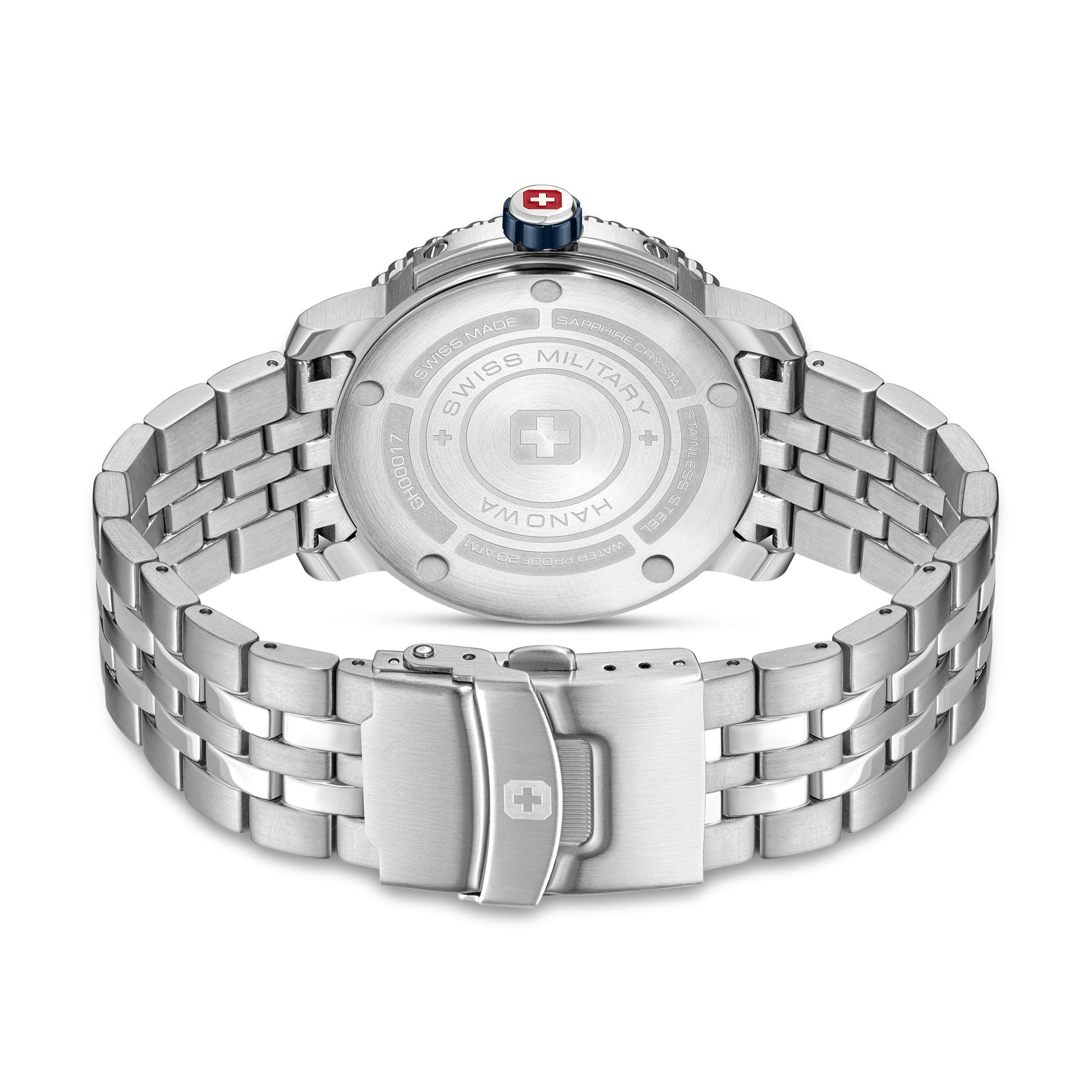 SWISS MILITARY HANOWA BLACK MARLIN BLUE ROUND DIAL ANALOG WATCH FOR Men's SMWGH0001703