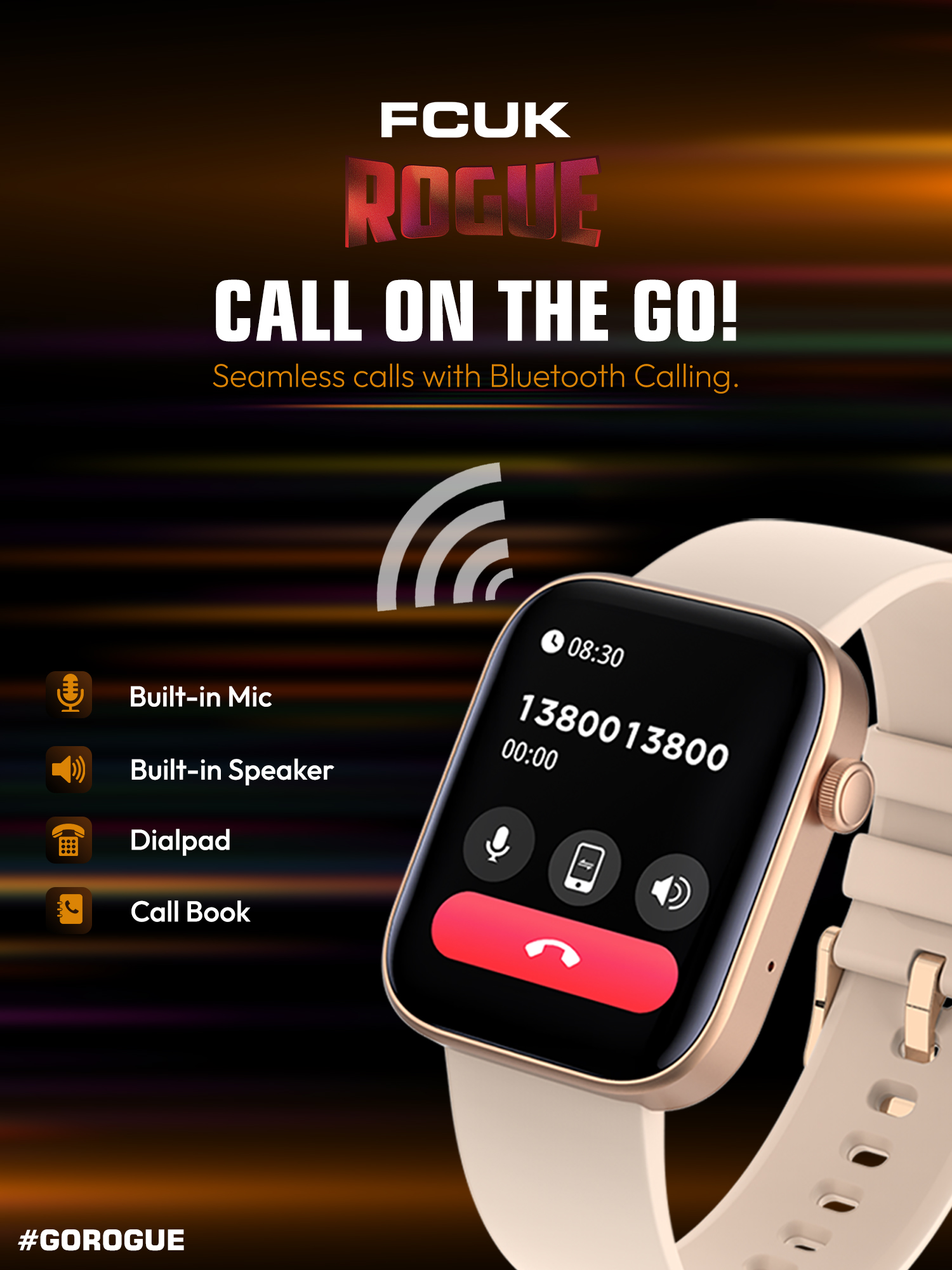 FCUK Rogue Full Touch Smartwatch- FCSW06-E