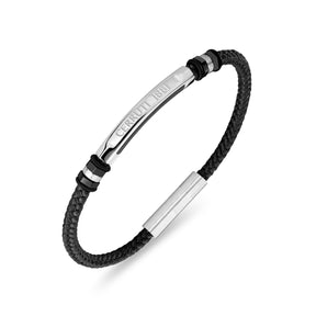 Cerruti 1881 Men's Classic Black Bracelet- CIAGB0006301