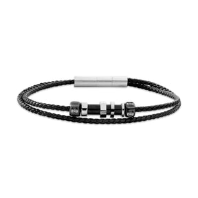 Cerruti 1881 Men's Fashion Black Bracelet- CIAGB0006401