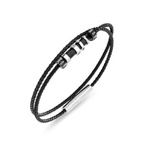 Cerruti 1881 Men's Fashion Black Bracelet- CIAGB0006401