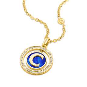Cerruti 1881 Women Crystals Blue CIRCULO Necklace- CIJLN0005303