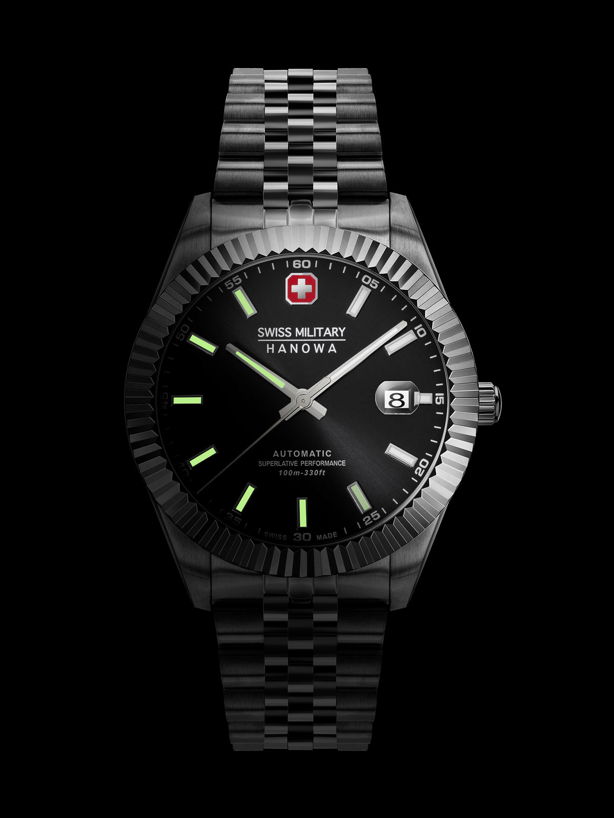 SWISS MILITARY HANOWA DILIGENTER BLACK ROUND DIAL ANALOG WATCH FOR Men's SMWGL0002101