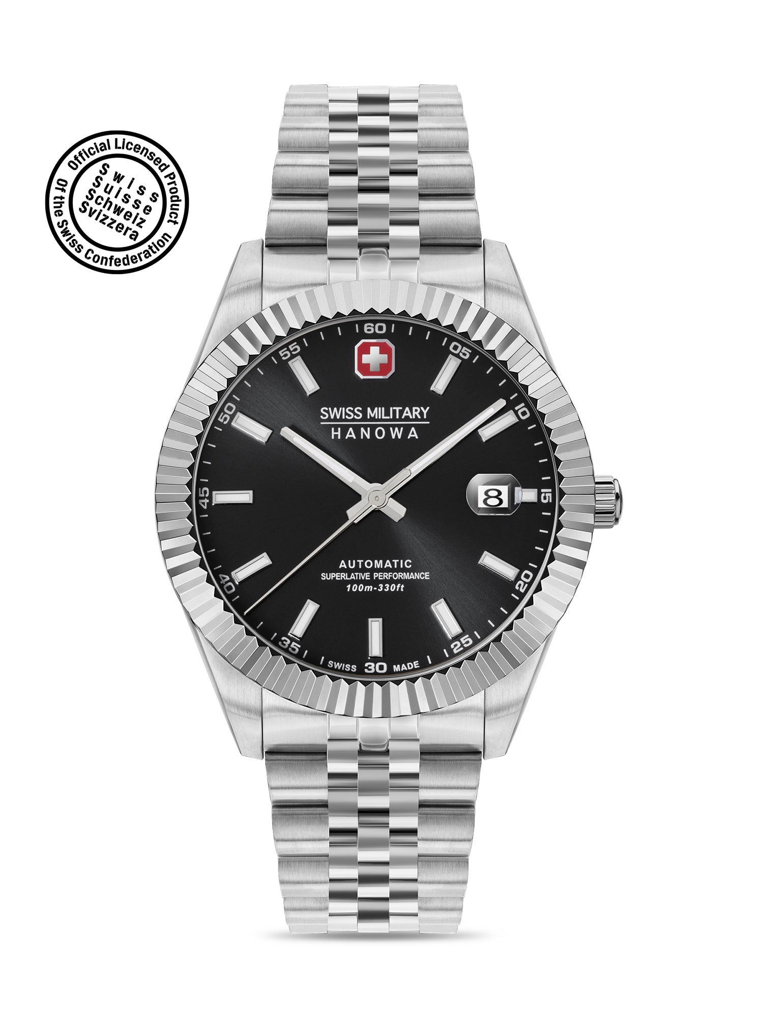 SWISS MILITARY HANOWA DILIGENTER BLACK ROUND DIAL ANALOG WATCH FOR Men's SMWGL0002101