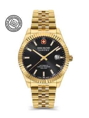 SWISS MILITARY HANOWA DILIGENTER BLACK ROUND Dial Analog  Automatic Watch for Mens SMWGL0002110
