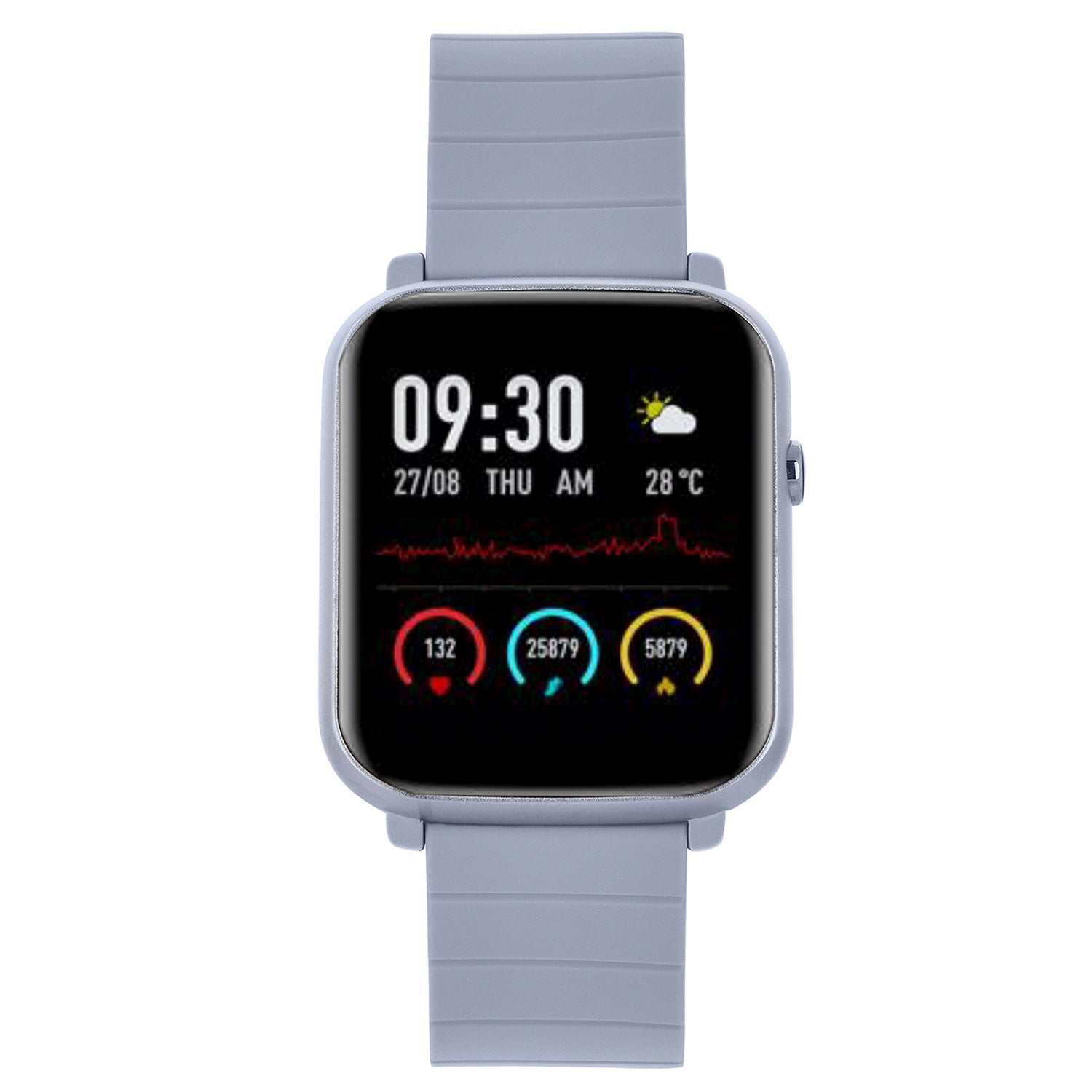 French Connection Grey Silicone Unisex Smart watch-F1-E