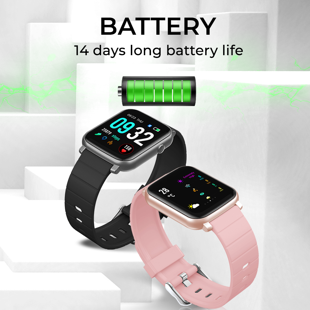 French Connection Black Silicone Unisex Smart watch F1-B