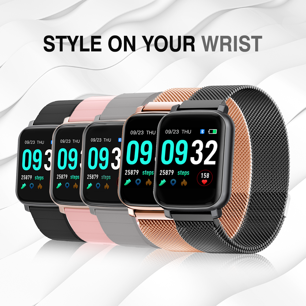 French Connection Black Silicone Unisex Smart watch F1-B
