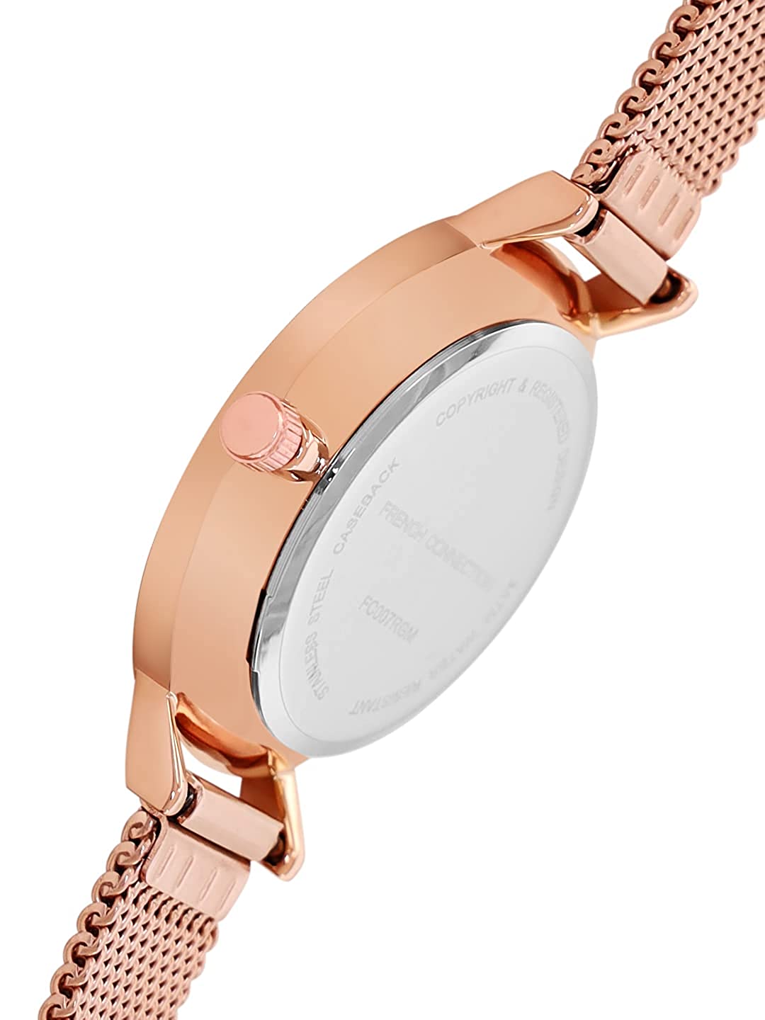 French Connection Rose Gold Analogue Watch for Women - FC007RGM