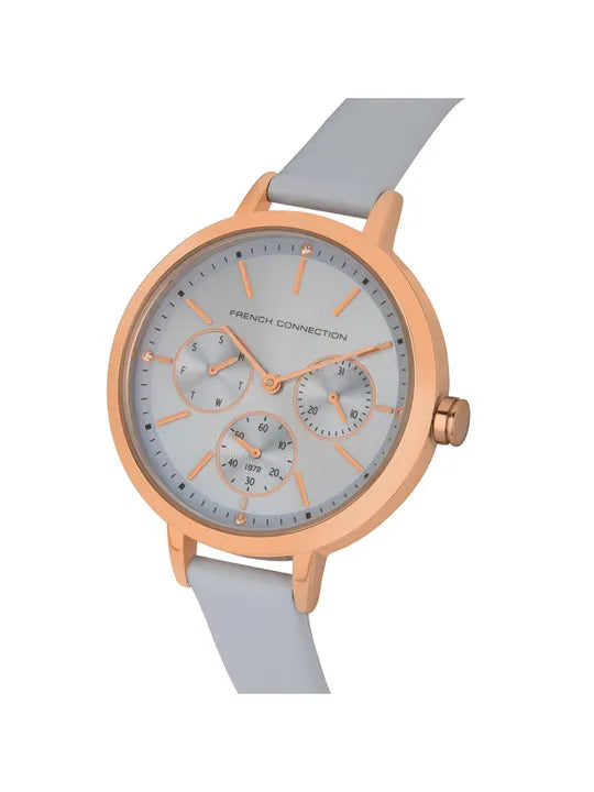 French Connection Analog Silver Dial Women's Watch-FC134U, Grey