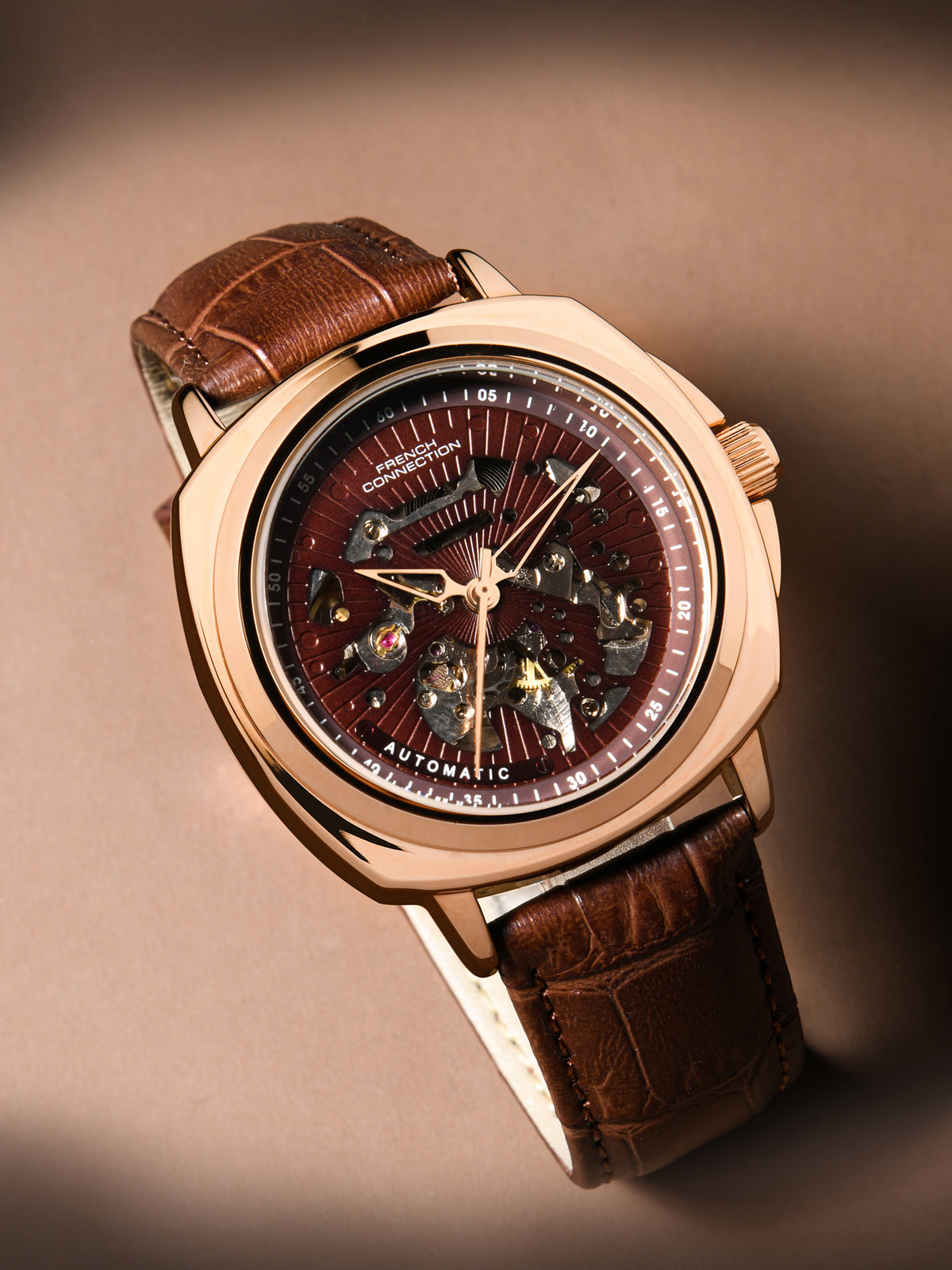 French Connection Automatic Brown Dial Men's Watch-FCA03-3