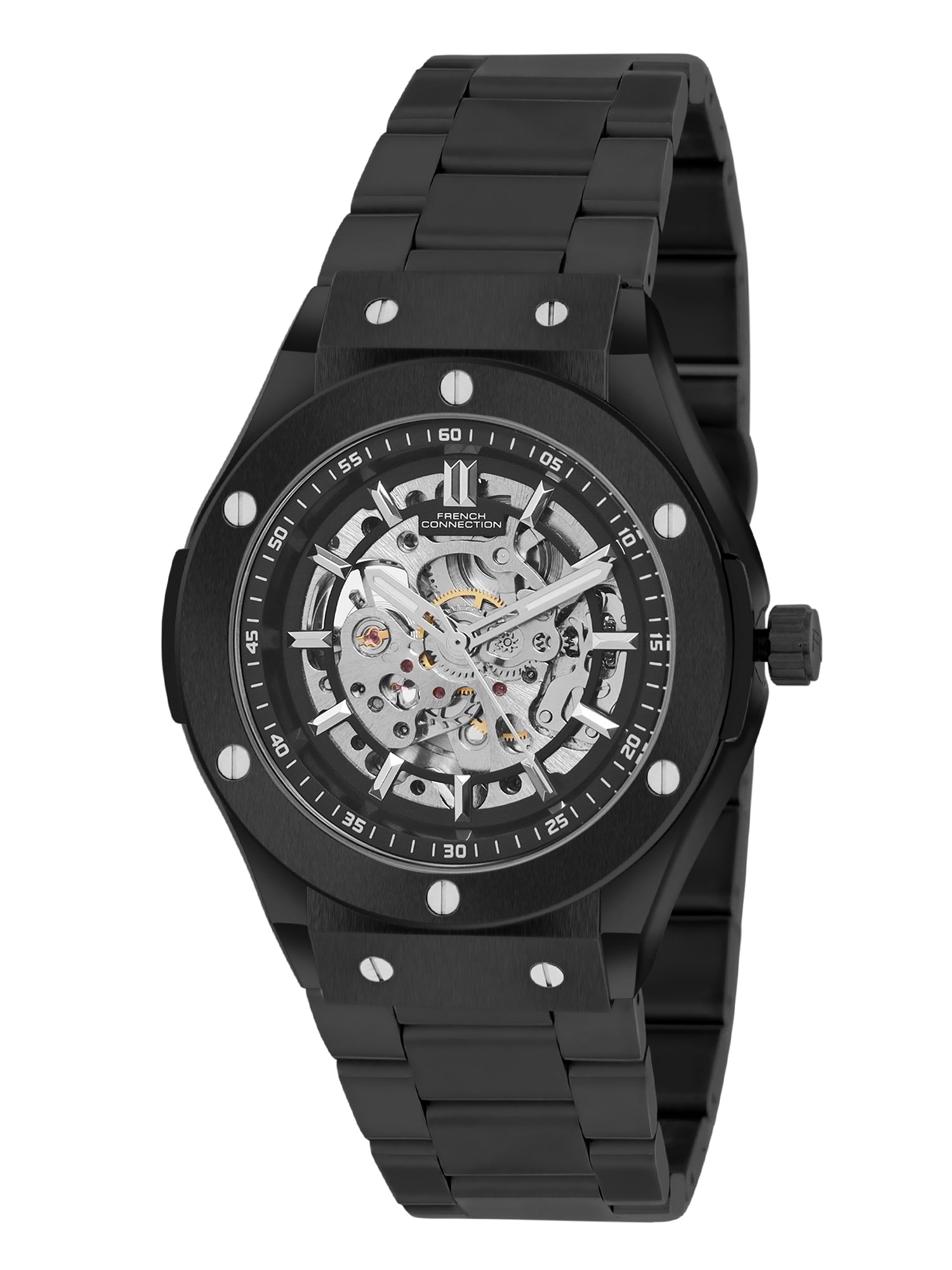 French connection Men Embellished Dial & Stainless Steel Straps Automatic Watch FCA04-5