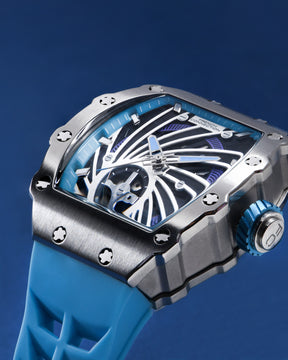 French connection Quadra Rex Blue Tonneau Mens Automatic Watch FCA08U