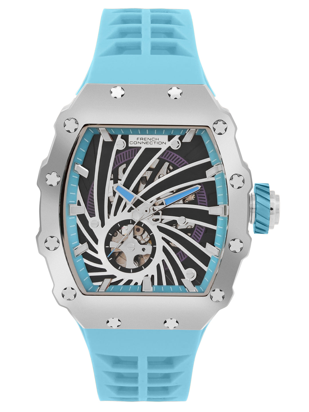 French connection Quadra Rex Blue Tonneau Mens Automatic Watch FCA08U