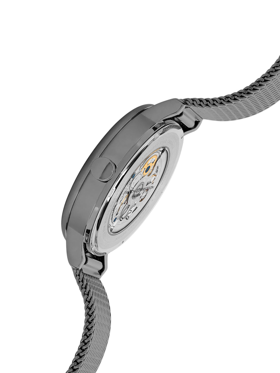 French connectiom Men Dial & Stainless Steel Bracelet Style Straps Analogue Watch FCA11GNM