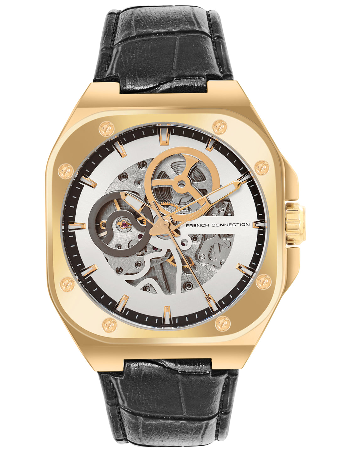 French Connection Automatic Silver Dial Men's Watch - FCA14BL