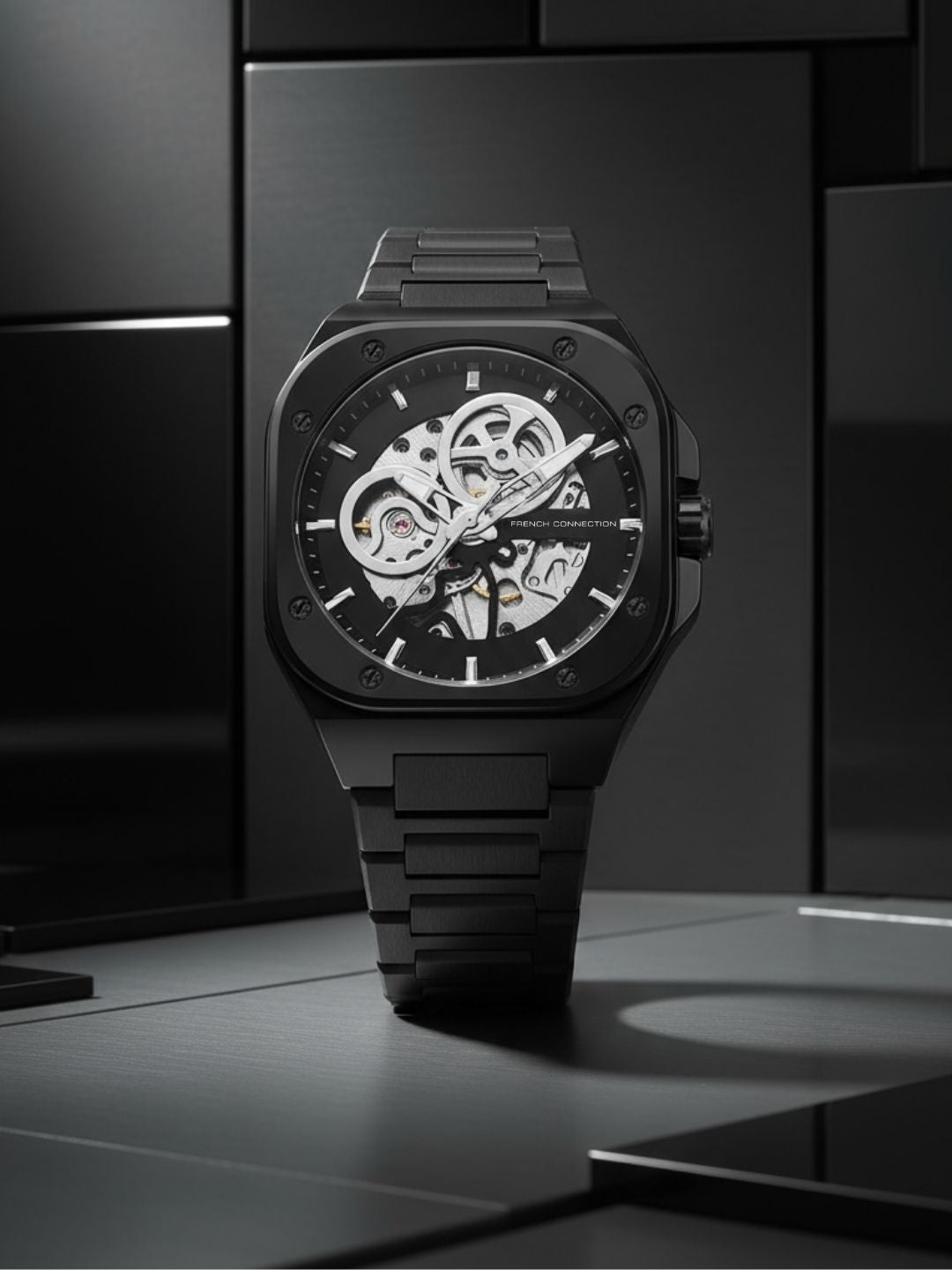 French Connection Automatic Silver Dial Men's Watch-FCA14BM